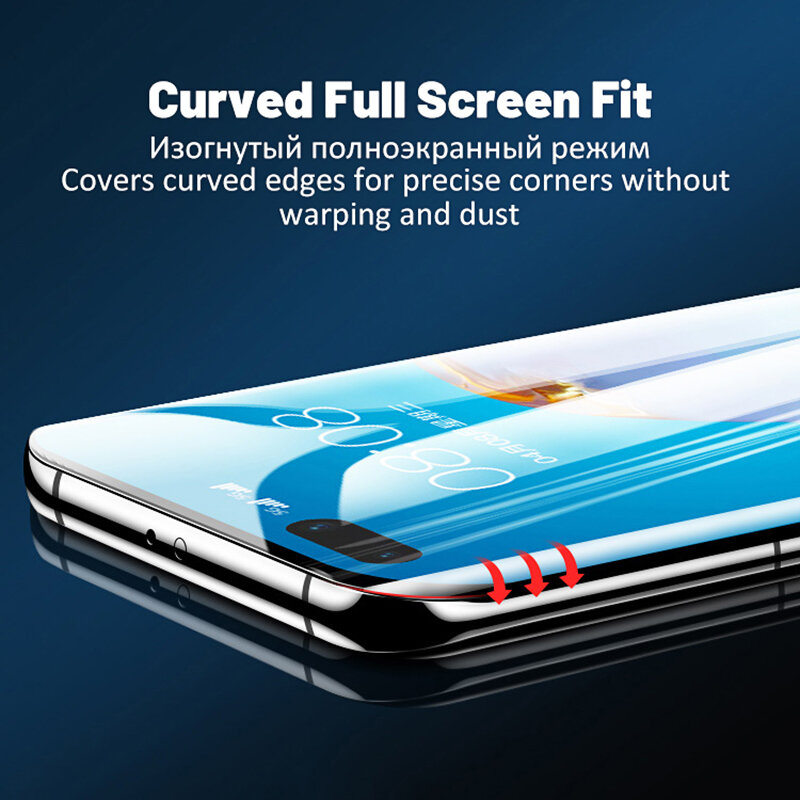 3PCS Hydrogel Film Soft Screen Protector Para Huawei P30 P40 P50 P20 Mate 40 30 20 Pro Lite Plus Acessórios Não Glass Full Cover