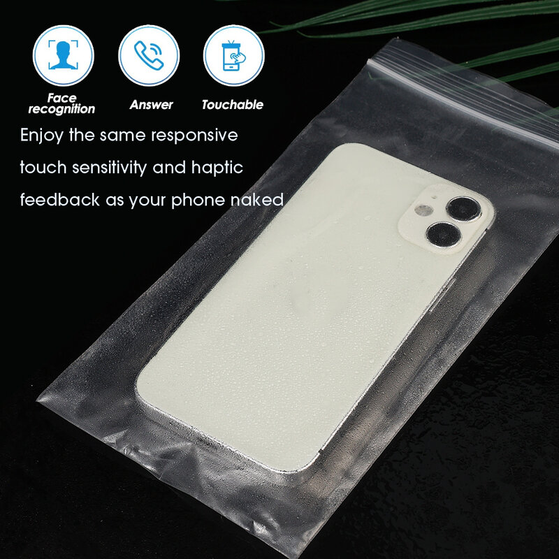 Bolsas transparentes con cierre hermético para guardar mascarillas de teléfono móvil, bolsas de plástico impermeables, reutilizables, autosellantes, 100 piezas