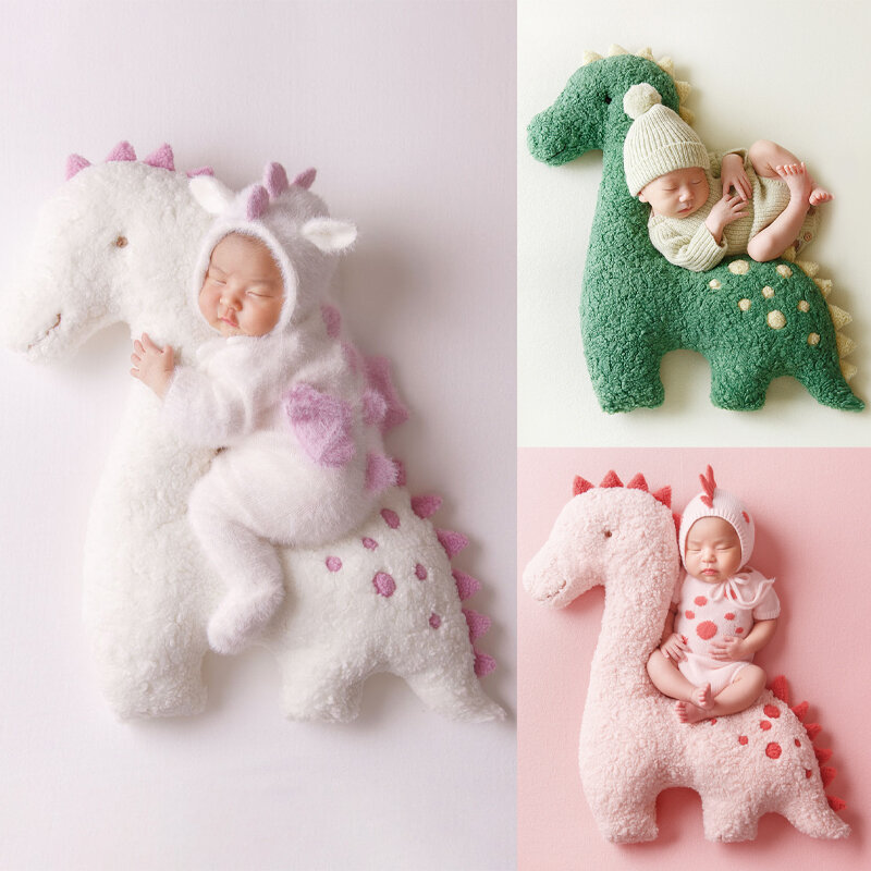 Dinosaur Travesseiro para Bebê Recém-nascido, Fotografia Adereços, Creative Soft Doll, Shooting Studio Acessórios, Menina e Menino