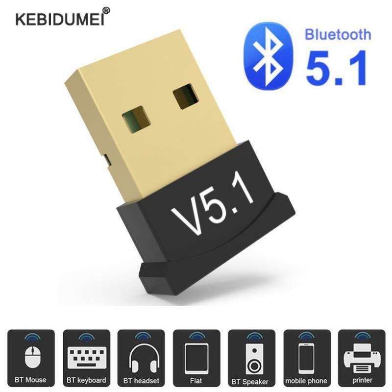Bluetooth 5.1 USB Transmitter Receiver Mini Audio Bluetooth Dongle Wireless BT Adapter Driver Free for Computer PC Laptop Mouse