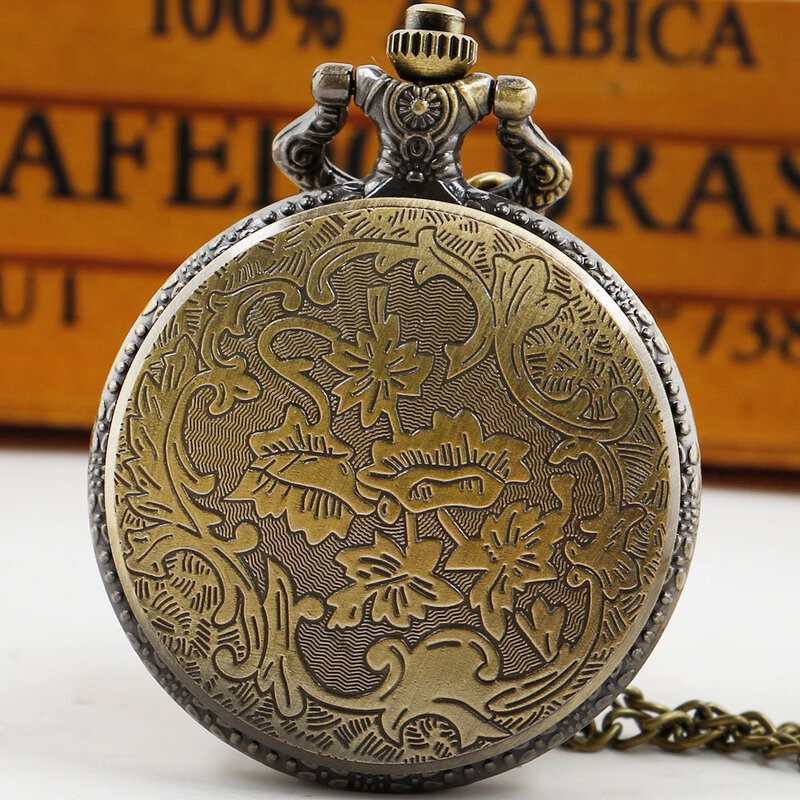 Reloj de bolsillo con cadena para hombre, pulsera de mano de cuarzo con diseño creativo de película, estilo Steampunk Vintage, con personalidad