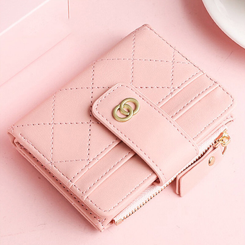 Leather Wallets for Women Luxury Designer Purses with Card Holder Cute Money Bag with Zipper Coin Purse Monederos Para Mujer