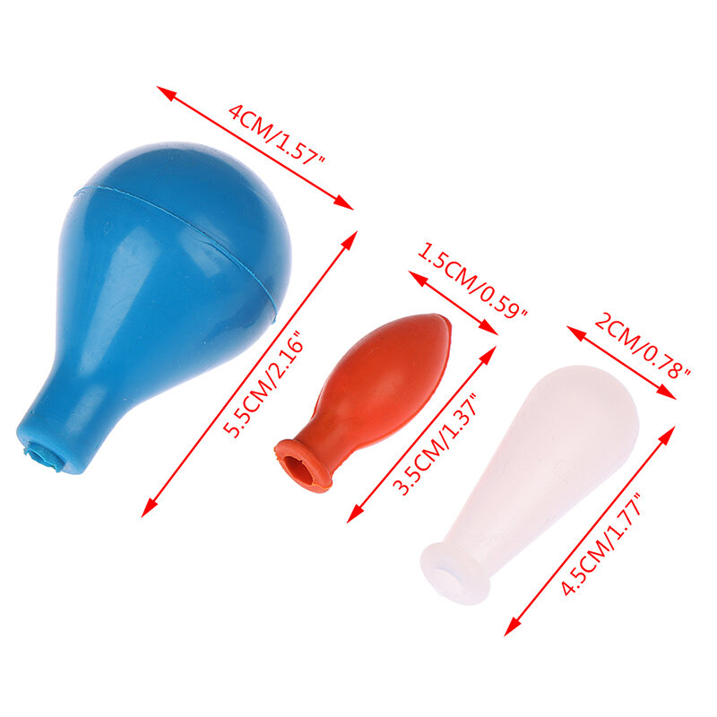 1Pc Blue Rubber Pipette Filler Bulb for 2ml 5ml 10ml Glass Pipette laboratory Dropper Cap Accessories High Quality