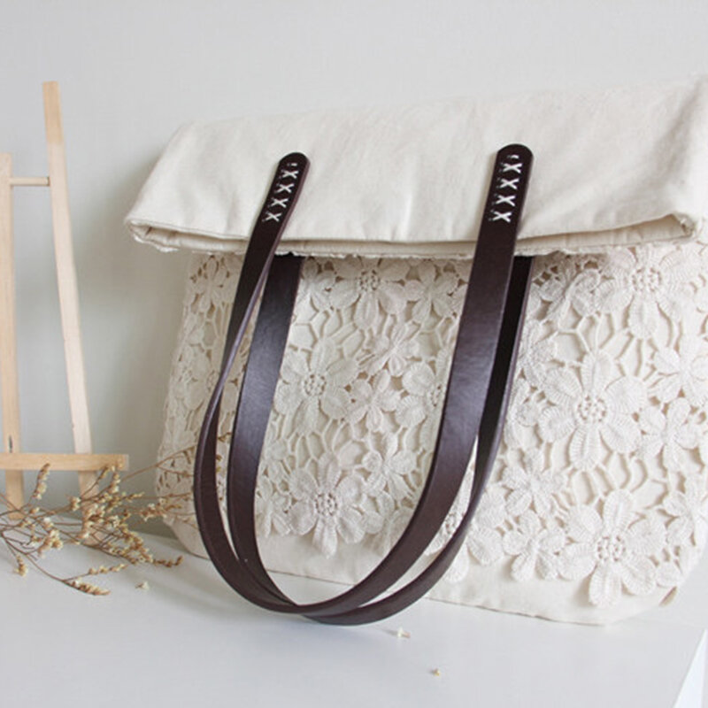 Handmade Artificial PU couro bolsa alças, alça destacável saco, simples sólido, substituição cinto acessórios, DIY, 40 cm, 60cm