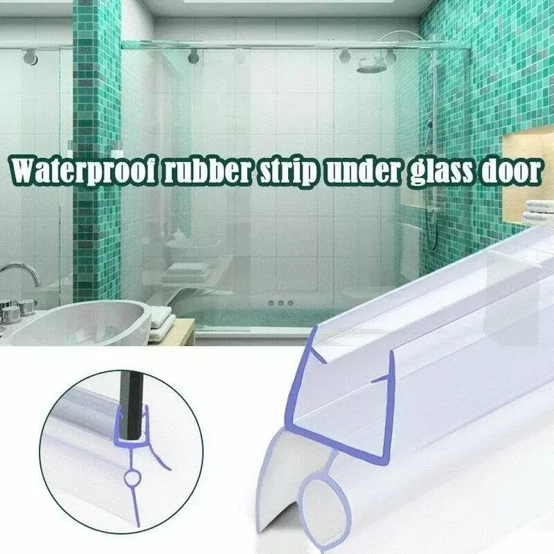 Striscia di tenuta per porta in vetro di gomma PVC da 2 pezzi da 4 a 12mm senza telaio per doccia da bagno guarnizione per schermo Gap finestra porta guarnizione tappo per acqua