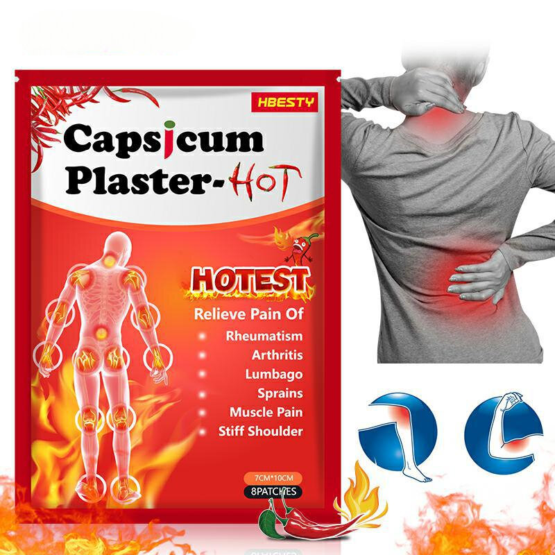 24pc Lumbar Discomfort Relief Stickers Self-heating Joint Knee Therapy Stickers Shoulder Neck Muscle Pain Treatment Care Patches