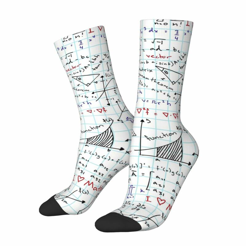 Математические носки для домашнего задания, Супермягкие чулки в стиле Харадзюку, всесезонные длинные носки, аксессуары для мужчин и женщин, подарки