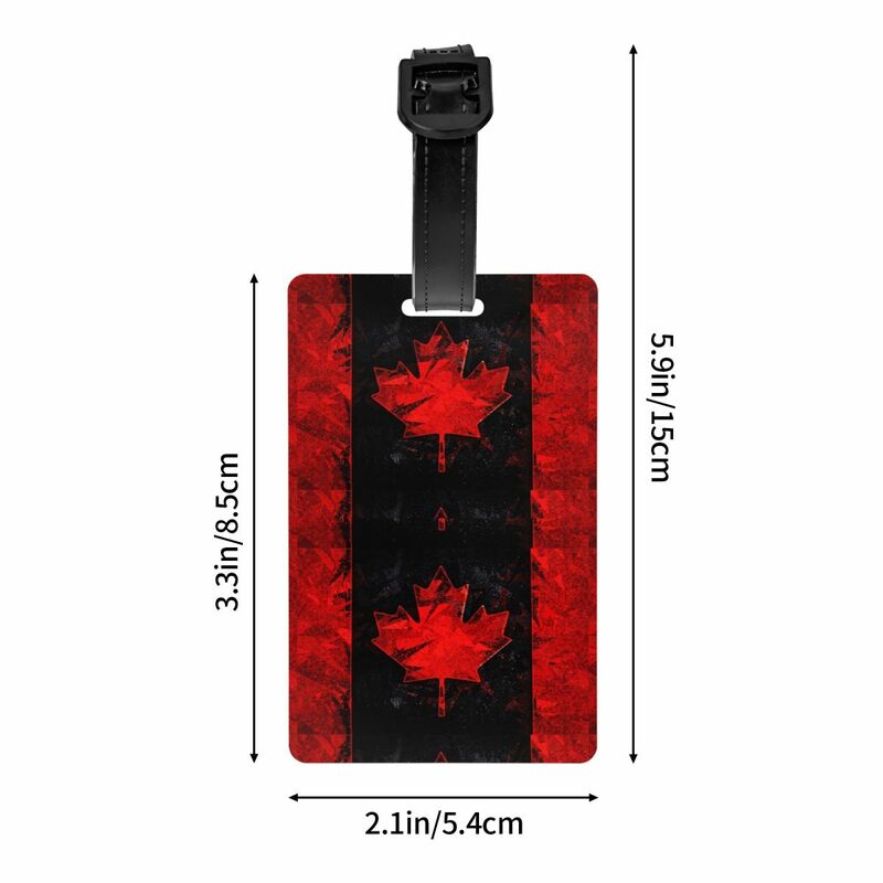 Canada Flag Luggage Tag Custom Canadian Patriotic Baggage Tags Privacy Cover Name ID Card