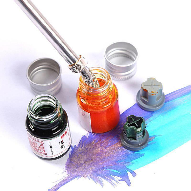 Каллиграфическая ручка, набор чернил для рисования, перьевые чернила для граффити, 24 цвета, 7 мл