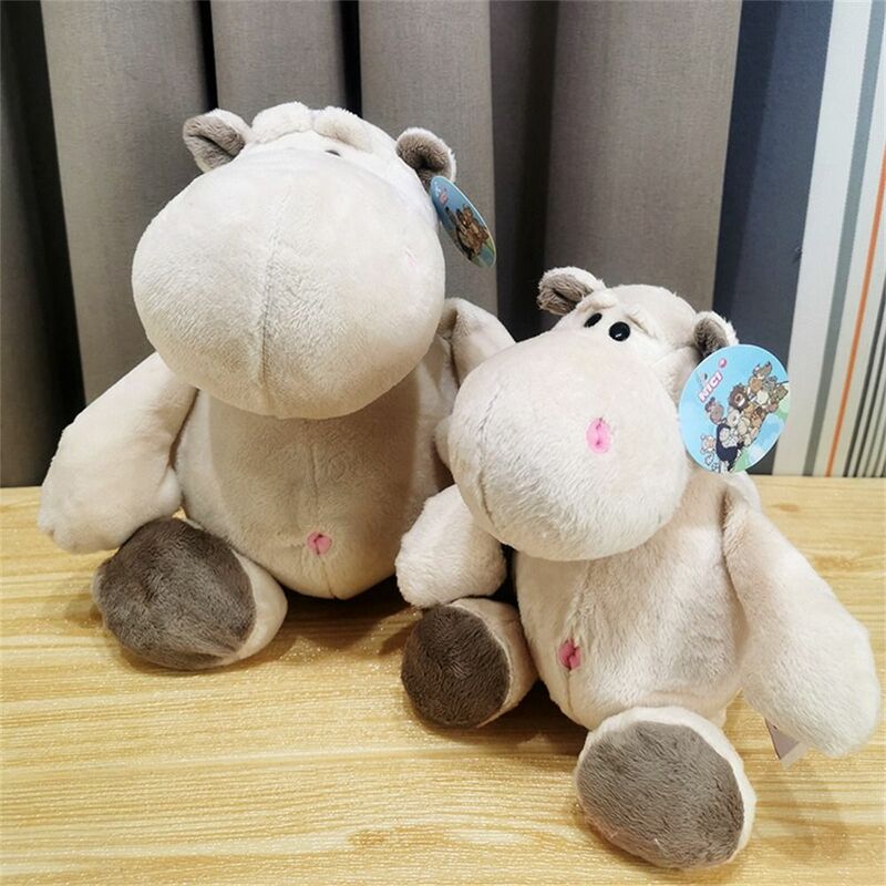 Boneka hewan Hippo boneka anak-anak mainan pasangan boneka Hippopotamus mainan mewah lembut 25/35cm anak laki-laki dan perempuan