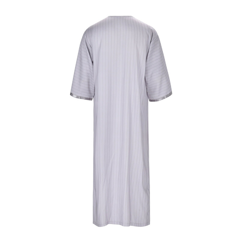 Duurzame Kaftan Arab Moslim Gewaad Mannen Jubba Thobe Lange Mouw Dubai Islamic Etnische Jurk Nachthemden Mode Losse Vrijetijdskleding