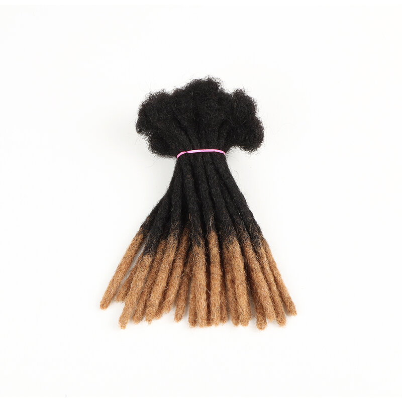 さまざまな色のかぎ針編みのヘアエクステンション,手作りの人工ドレッドヘア,12インチ