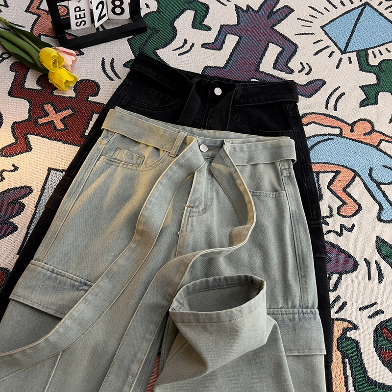 Pantalones vaqueros rasgados para hombre, Jeans ajustados de estilo callejero, informales, Estilo Vintage, B140, gran oferta