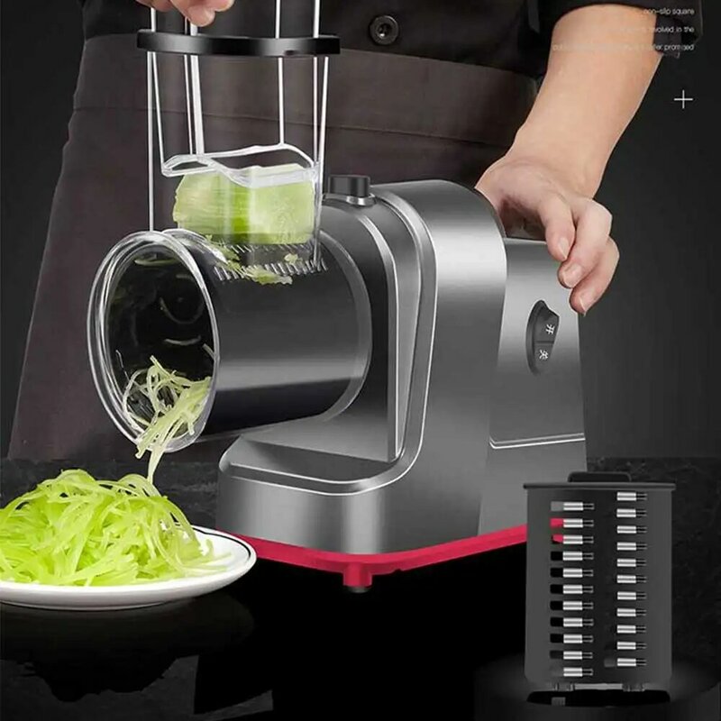 220v Electric Multifunctional Vegetable Slicer Home Vegetable Cutter God Commercial Automatic Potato Shredder Shredder Slicer