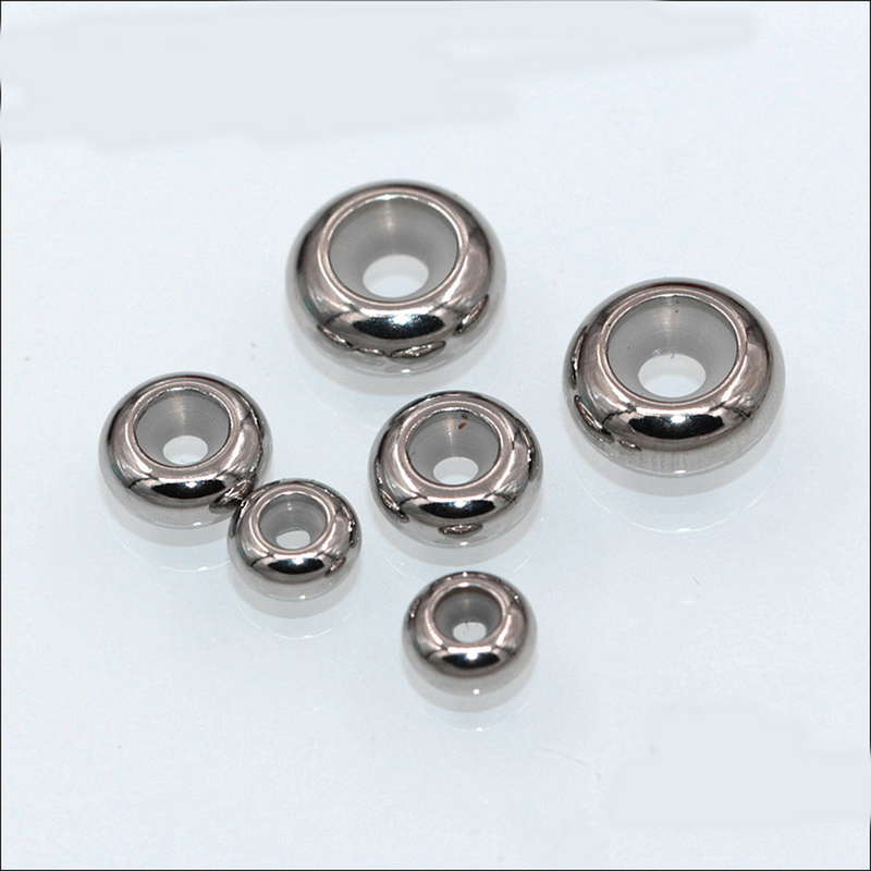 20Pcs 10MM Stainless Steel Stopper Beads Vintage Buckle Rings Strap Buckle for Necklacess Bracelet Jewelry DIY