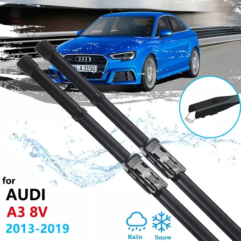 For Audi A3 8V 2013 2014 2015 2016 2017 2018 2019 S3 RS3 Sline Windscreen Windshield Brushes Washer Accessories Car Wiper Blades