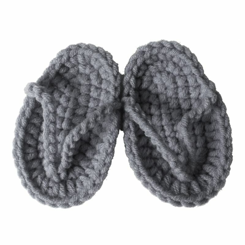 Mini chinelos para bebês recém-nascidos, adereços fotográficos, chinelos feitos à mão crochê para bebês