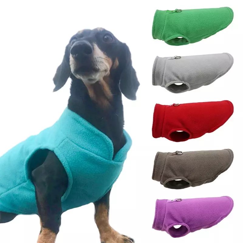Roupas de cachorro de lã quente roupas de cachorro de estimação jaqueta colete com d-anel para cães pequenos gatos roupas de buldogue francês chihuahua casaco