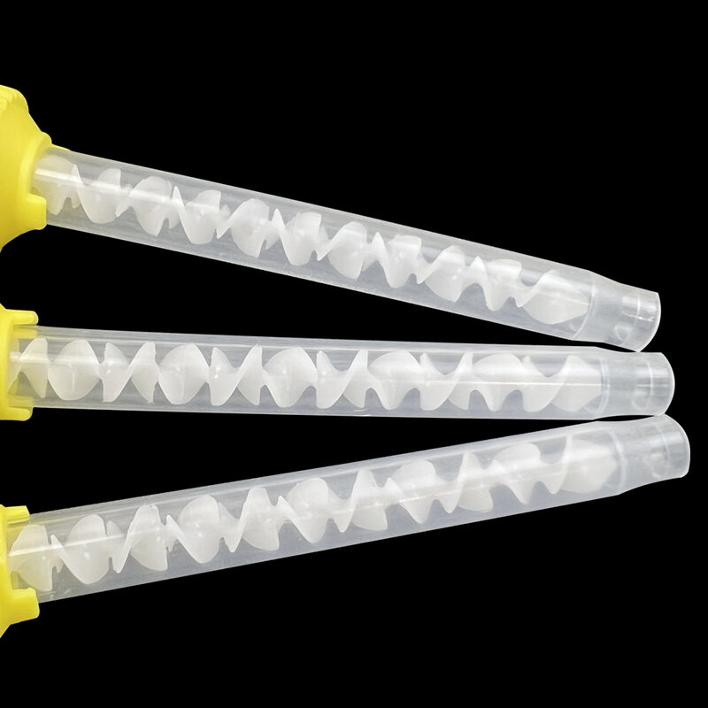 50 buah ujung pencampur gigi karet silikon sekali pakai ujung kepala pencampur untuk bahan kesan nozel pencampur tabung alat kedokteran gigi