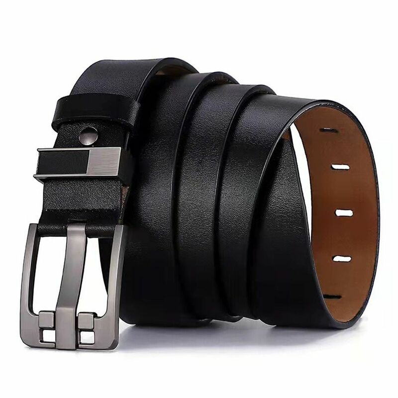 All-match Vintage Casual Genuine Leather Belt Pants Bands Pin Buckle Waistband Men Belts