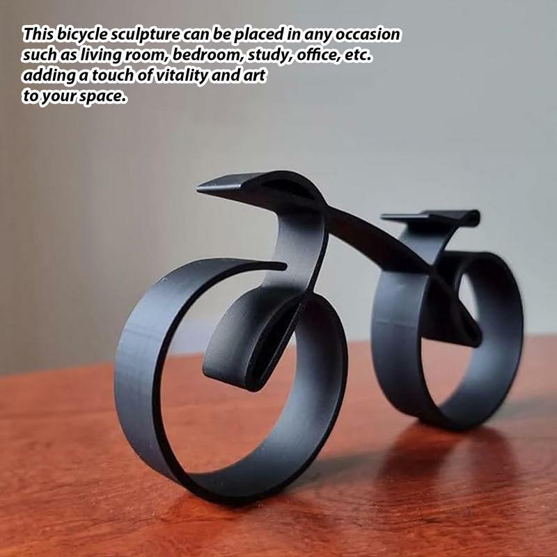 รูปปั้นจักรยานแบบมินิมอลโครงลวดโลหะสไตล์ศิลปะจักรยานภาพเงางานฝีมือลวดกรอบเครื่องประดับจักรยานสไตล์