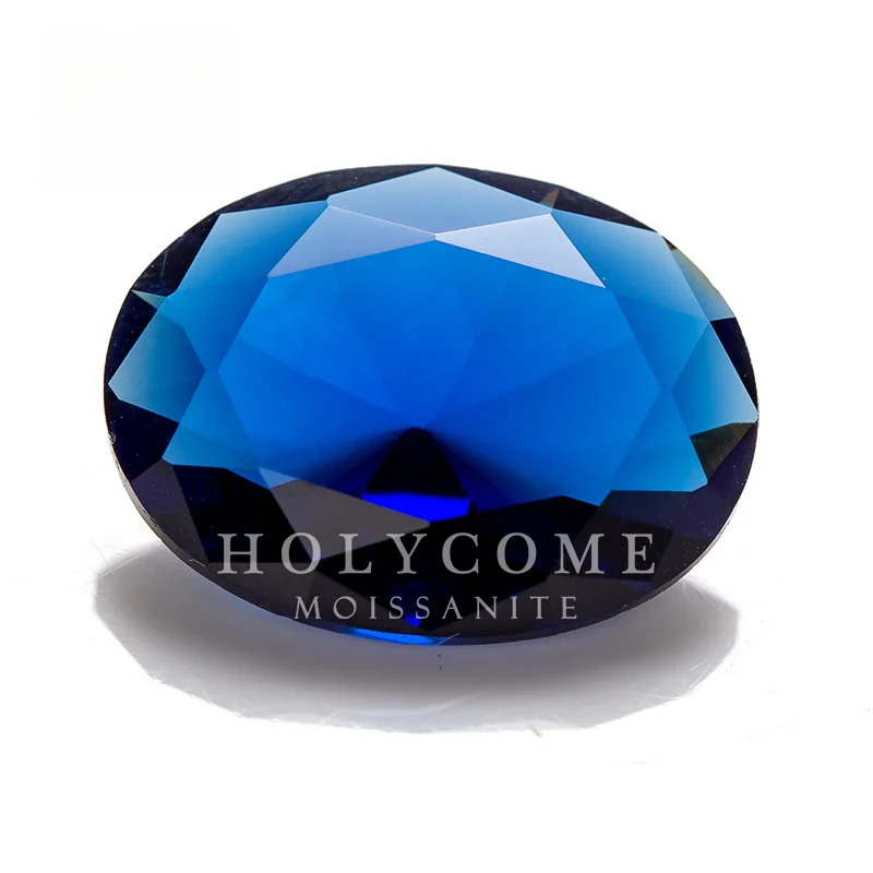 Safira Azul Cor Sintética CZ Oval Corte Cubic Zirconia Gemstone, 3x5mm