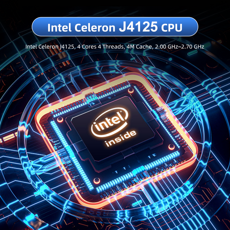 Промышленный мини-ПК без вентилятора, Intel Celeron J4125 N5095 4x2,5G маршрутизатор LAN NVMe pfsense