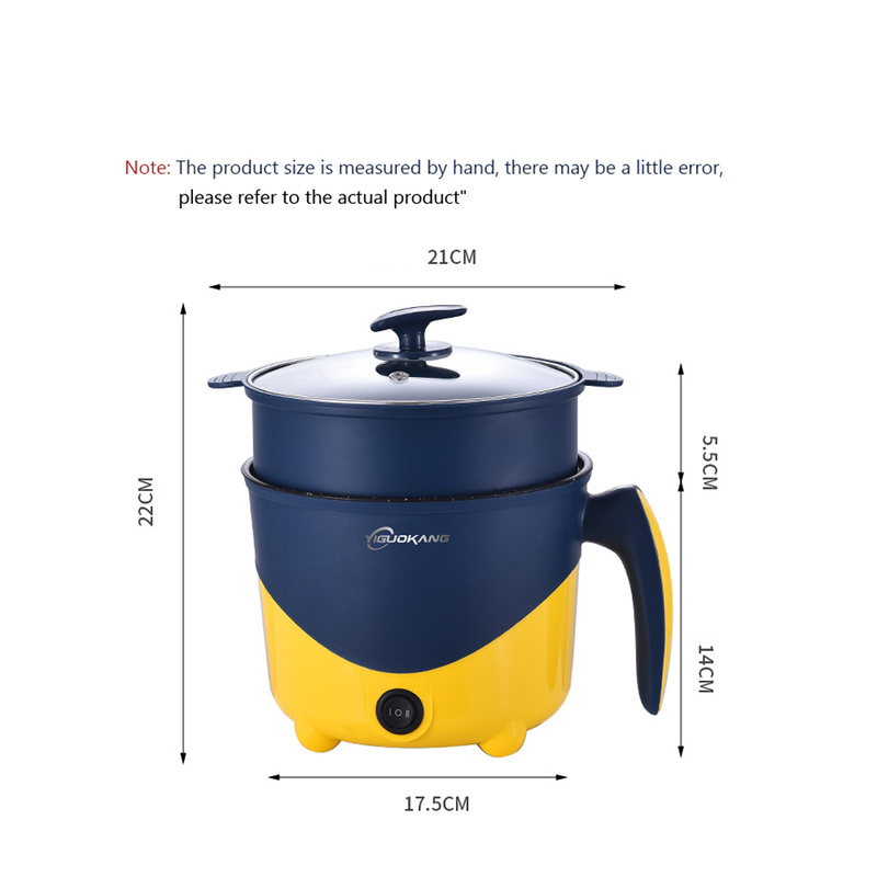 Haushalt Elektrische Koch Maschine 1-2 Menschen Hot Pot Einzel/Doppel Schicht Mini Non-stick Pan Multifunktions elektrische Reiskocher