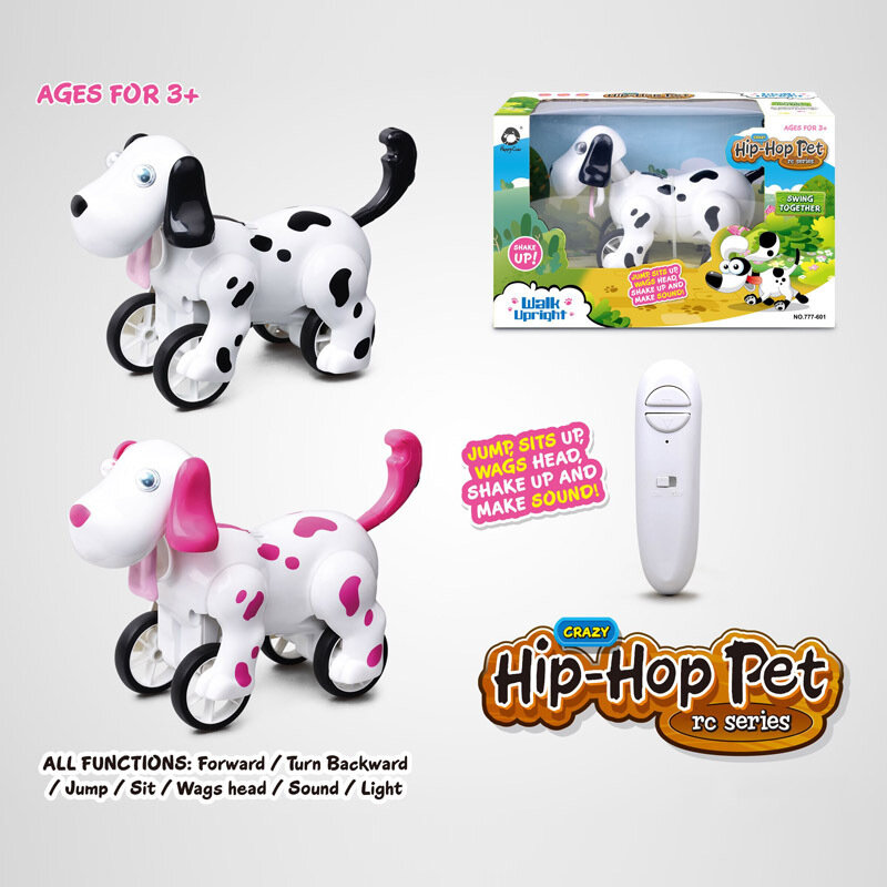 기계 동물 전자 애완견 리모컨 점프 개 전기 댄스, 어린이 장난감, 애완 동물 전기 장난감 선물, 2.4g