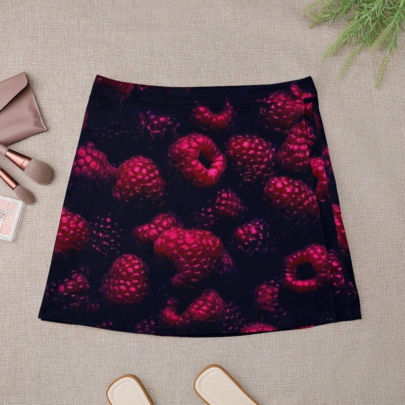 Rok Mini raspberries beri untuk wanita 2023 gaun baru