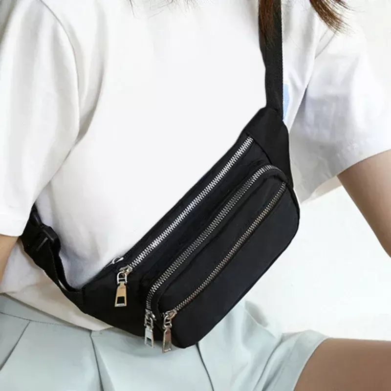 Mode Oxford Stoff Hüft tasche Reiß verschluss Brusttasche Sport Reise Mädchen Bauch tasche Hüft tasche Mode Handy Pack für Frauen
