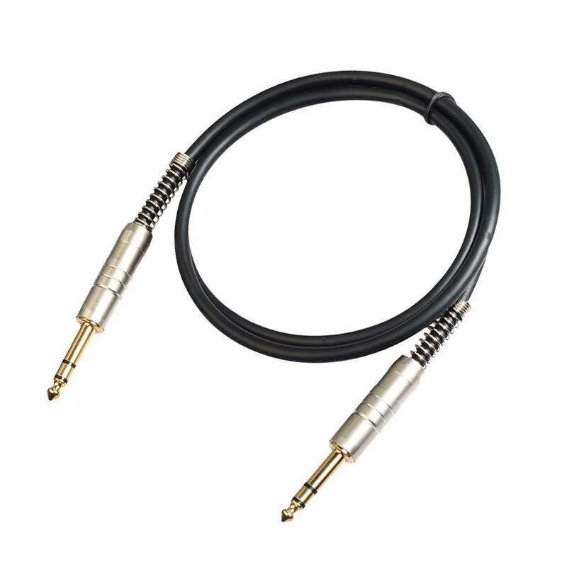 Черный стерео аудио кабель 1 м 3 фута 1/4 дюйма штекер-штекер