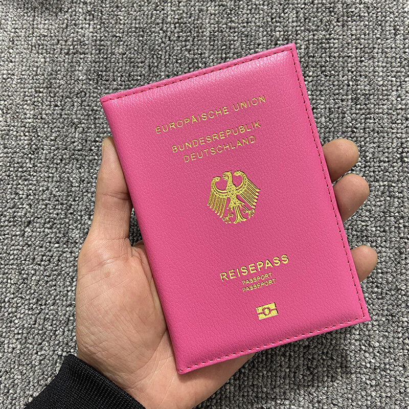 독일 여권 커버 여성 핑크 독일 여권 홀더 케이스 여권 여행 지갑, 라이세패스, 독일 여권 보호대