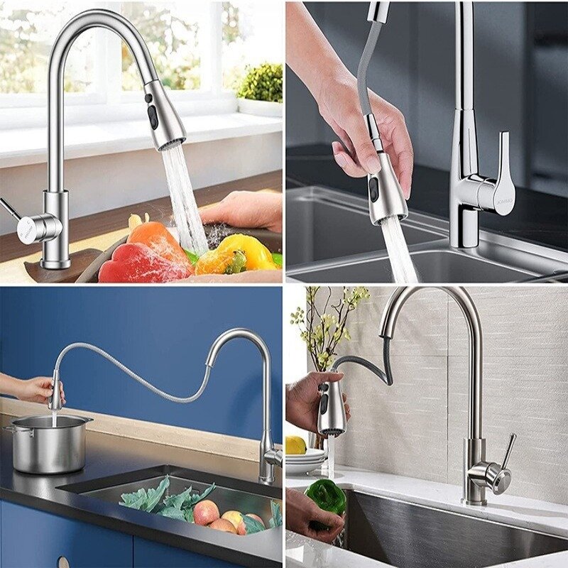 Kitchen Pull Out Faucet Head Washbasin Pull Down Nozzle Sprayer Bathroom Sink Tap Replacement Accessory G1/2 Shower Head Aerator