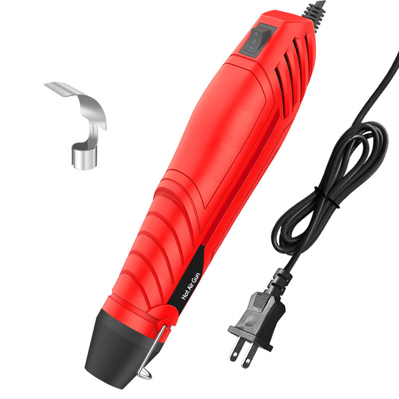 Alat las tembak panas plastik merah 1 buah 110V DIY solder daya listrik pengering panas untuk ahli listrik elektronik