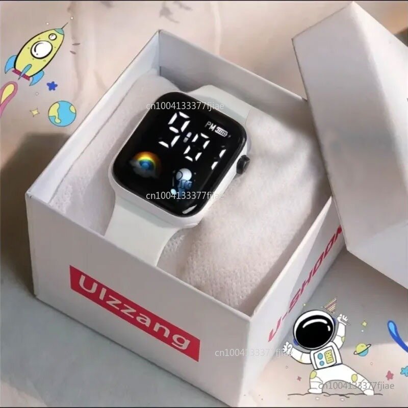 Zegarek dla dzieci LED Elektroniczny zegarek Modne zegarki sportowe dla dzieci Wodoodporne nastoletnie chłopcy Dziewczęta Lekkie zegarki na rękę Relojes