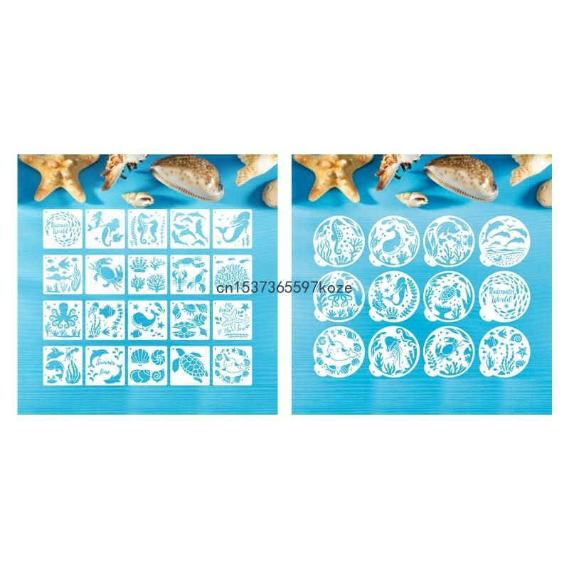 Stensil Gambar Hewan Peliharaan yang Dapat Digunakan Kembali Stensil Anak untuk Buku Tempel Gambar DIY