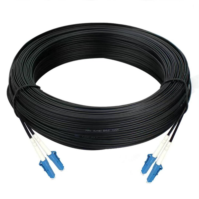 Kabel Patch serat optik dupleks FTTH LC UPC 5 buah dengan kabel serat 5meter