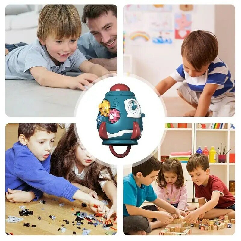 Cayfun-Jouets Spacvier, fusée polyédrique pour enfants, jeux éducatifs précoces, jouet coule, cadeau d'anniversaire pour enfants
