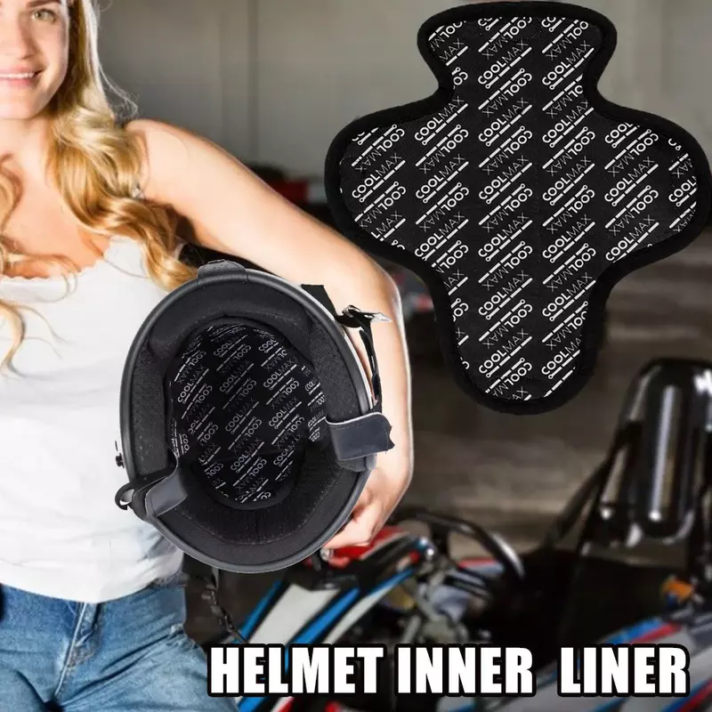 Almohadilla de cojín transpirable para casco de motocicleta, almohadilla de aislamiento de secado rápido para el sudor