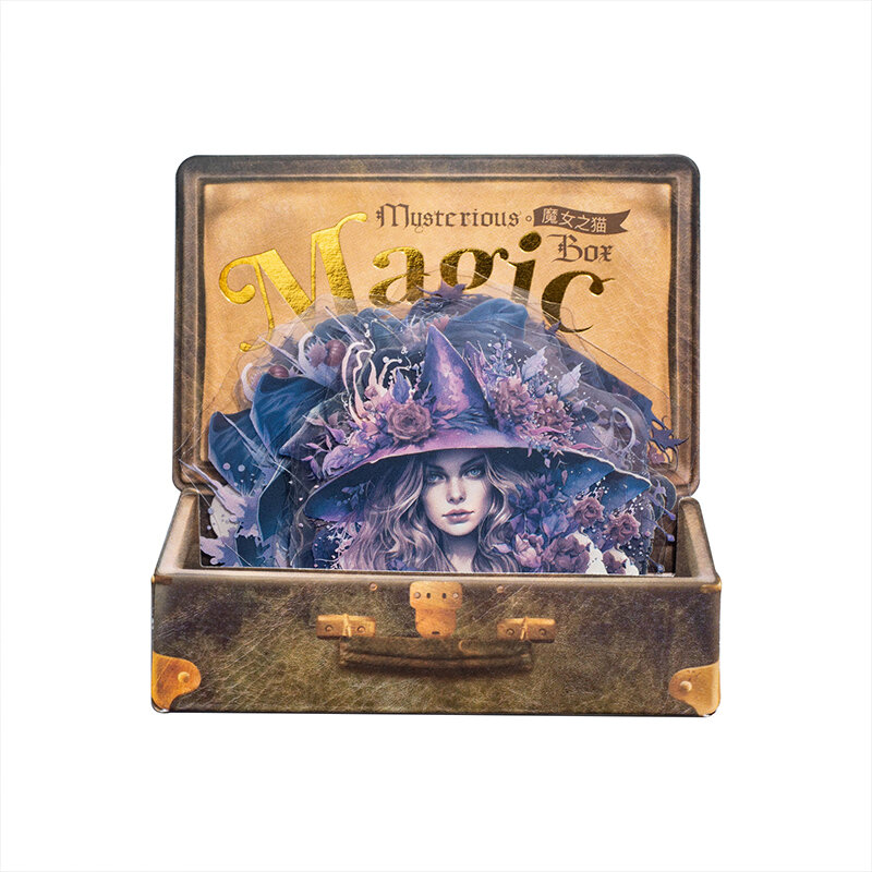 Mysterious Magic Box Série Marcadores, Pet Adesivo, Álbum de Fotos Decoração, 12 Pacotes por Lote