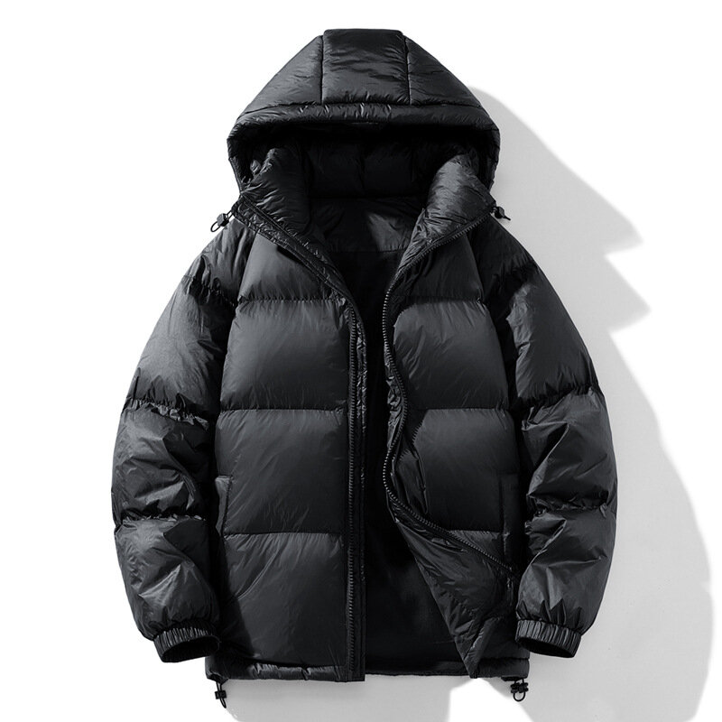 メンズホワイトダックダウンフード付きコート、暖かい厚手のジャケット、カジュアルファッション、冬、サイズM-4XL、2022