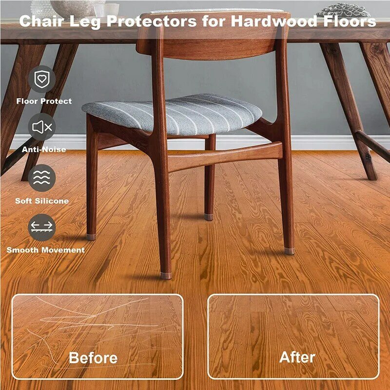 16pc Chair leg cap Elastic silicone furniture table feet protection Bottom Cover Pad wood floor protector Scratches Reduce Noise