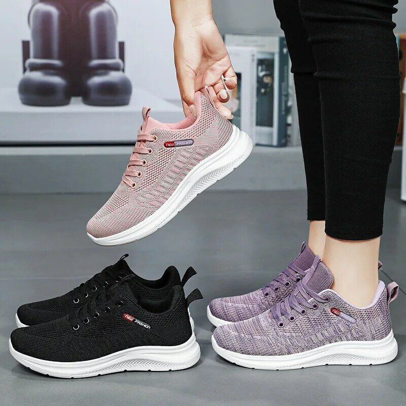 Scarpe da donna 2024 mesh sneakers comode e traspiranti suola morbida scarpe casual moda leggere scarpe da donna in rete