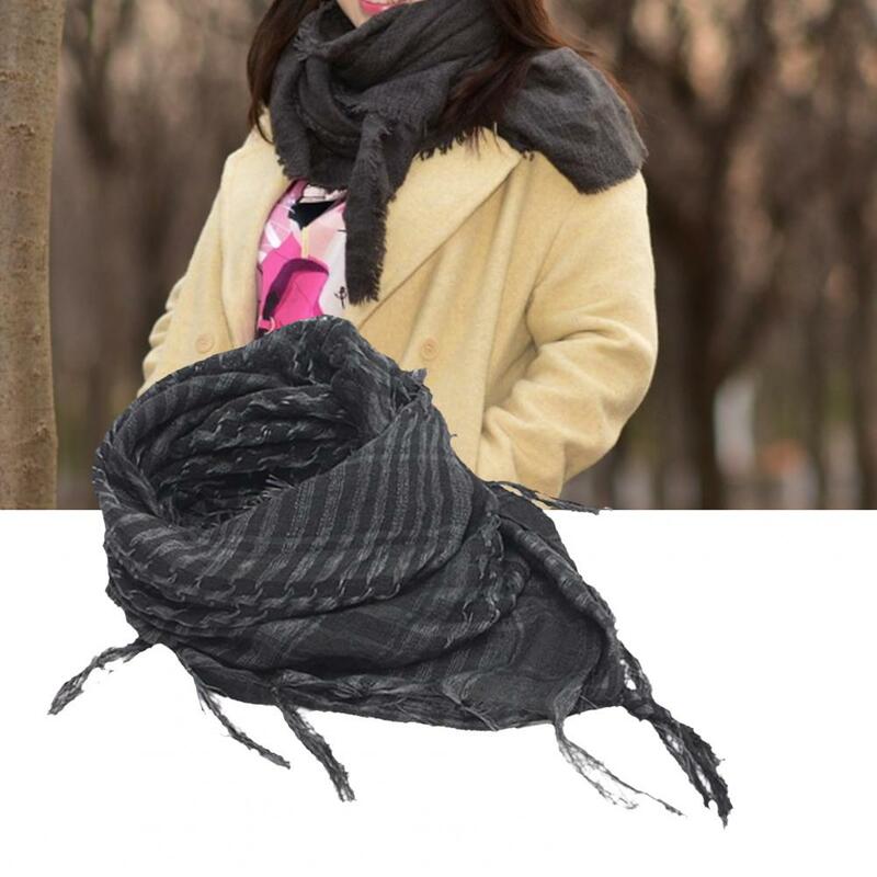 Szalik Unisex lekki wzór w kratkę bawełniany szalik Keffiyeh kobiety zimowy szalik w kratkę klasyczny stylowy duży szalik na zimę