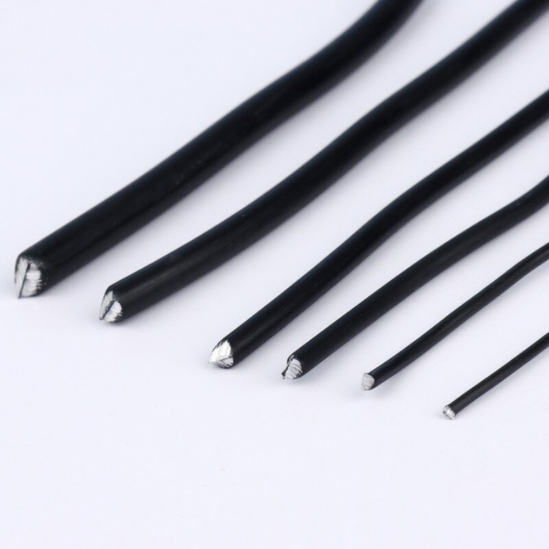 Total 5m (Black) Bonsai Wire Anodized Aluminum Bonsai Training Wire, 5 Sizes (1.0mm, 1.5mm, 2.0mm, 2.5mm, 3mm) For Plant Shapes