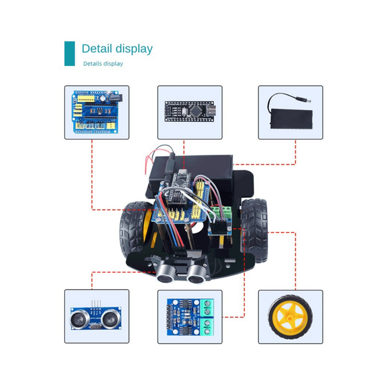 Kit pemrograman Robot mobil cerdas DIY Kit elektronik Kit Robot mobil pintar Kit pemrograman pembelajaran Kit