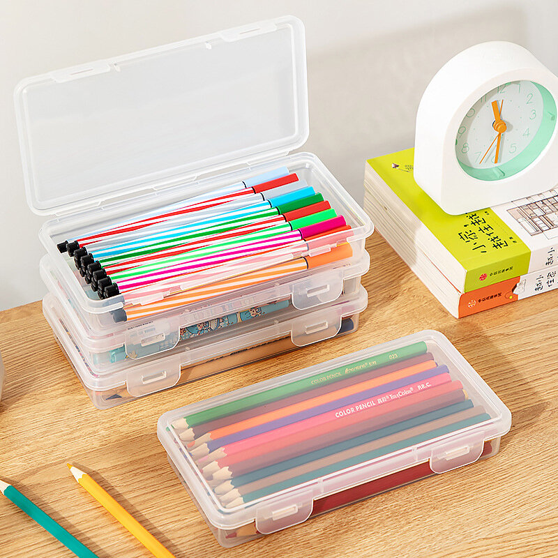 Transparent Box Drawing Pencils Sketch Box Sketching Kit Art Sketch Supplies Charcoals Kneaded Eraser Extender Pencil Case