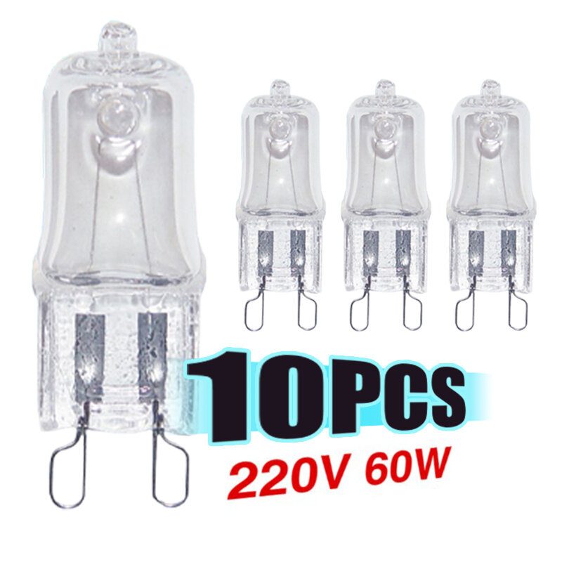 10 pces forno lâmpada g9 alta temperatura bulbo vapor luz 25w 28 40 60w