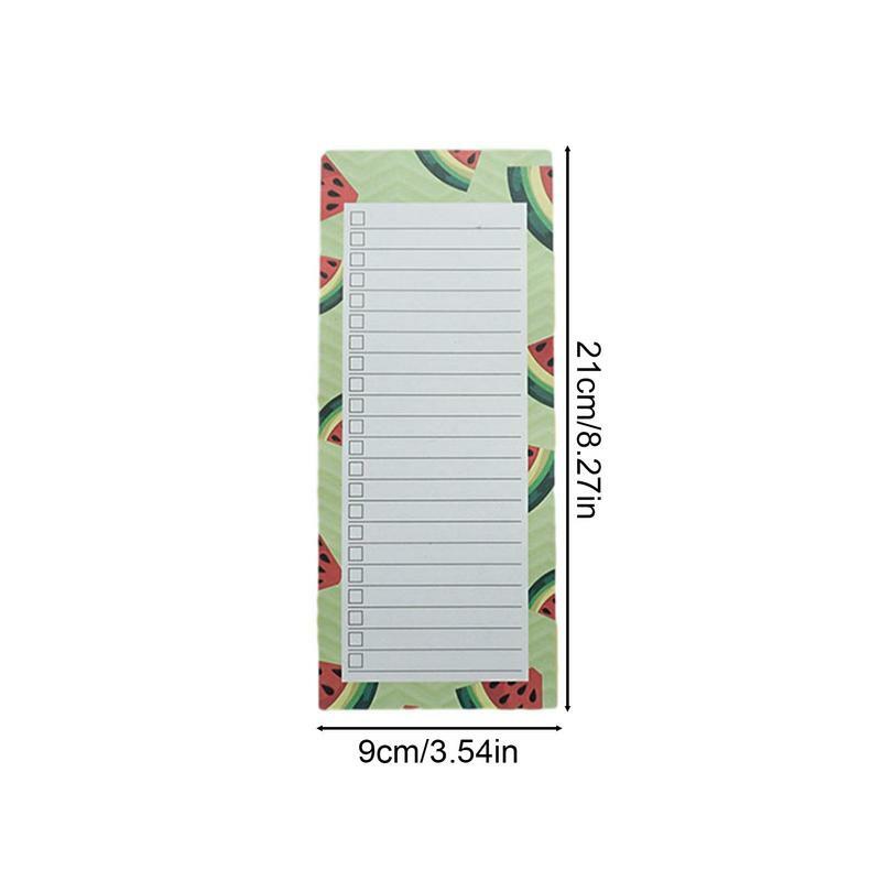 Notepad magnético do refrigerador, lista de compras do mantimento, papel grosso, almofada para fazer a lista para o refrigerador